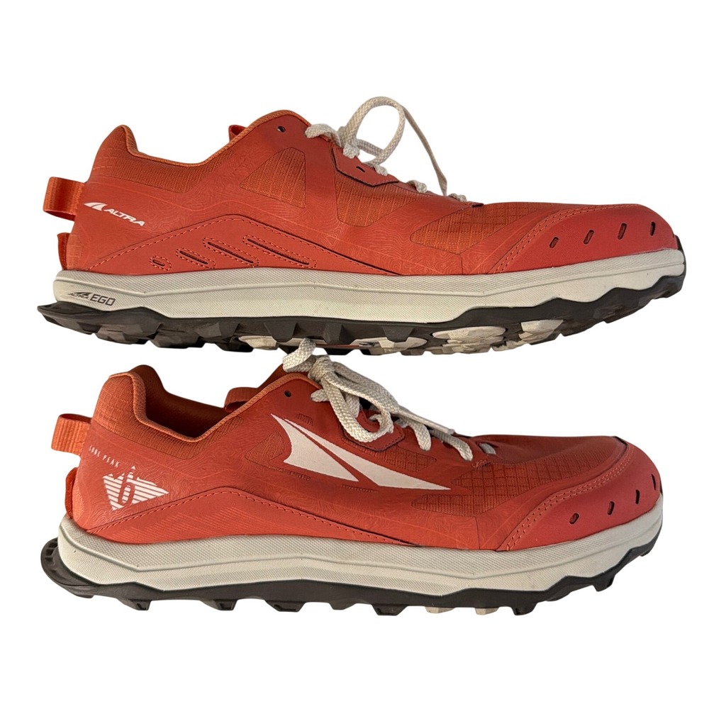 Altra Lone Peak 6 Womens 11.5 Orange Trail Running Shoes AL0A548E620 Sneaker